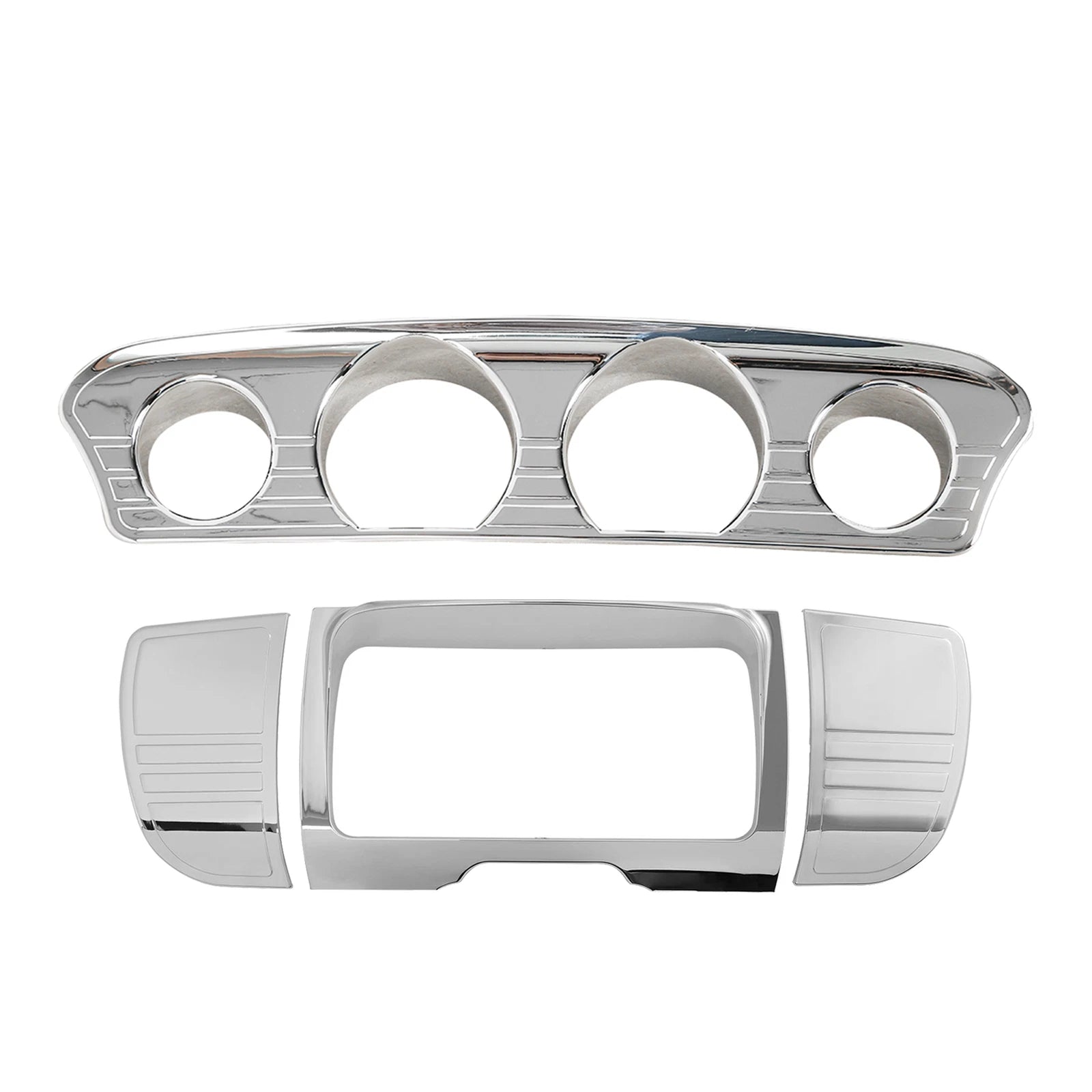Tri Line Gauge Stereo Accent Trim Cover for Harley Electra Glide (2014–2023)