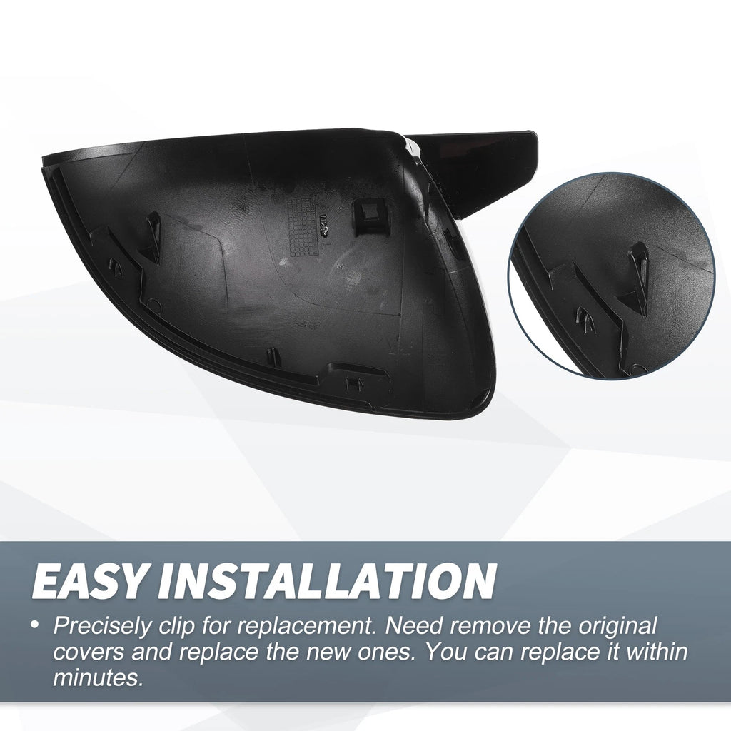 Pair Rearview Mirror Cover Cap Gloss Black for Mercedes-Benz C-Class (2022–2023)