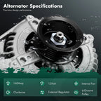 Alternator for Dodge Durango Jeep Commander Grand Cherokee Liberty (2005–2009) 12V
