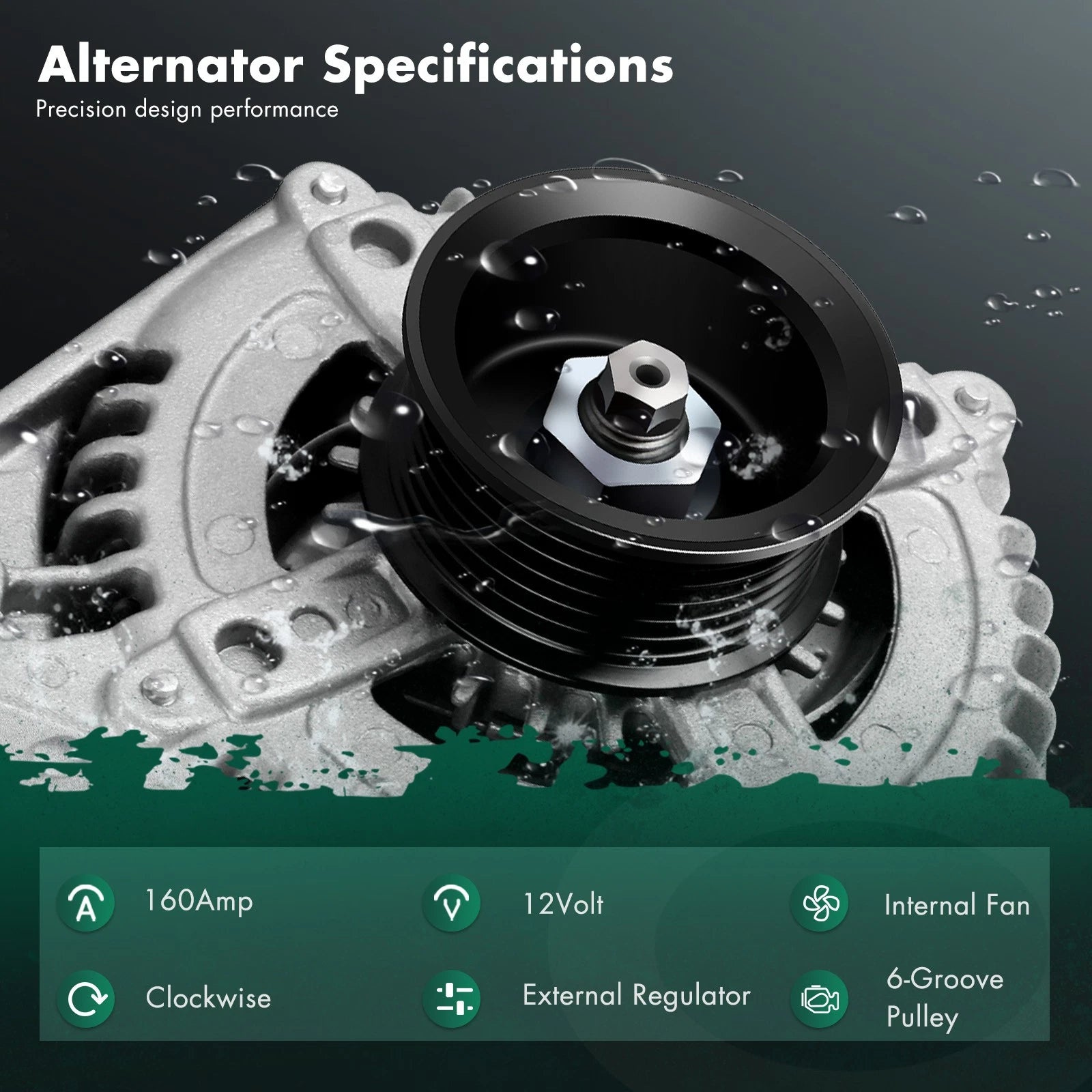 Alternator for Dodge Durango Jeep Commander Grand Cherokee Liberty (2005–2009) 12V