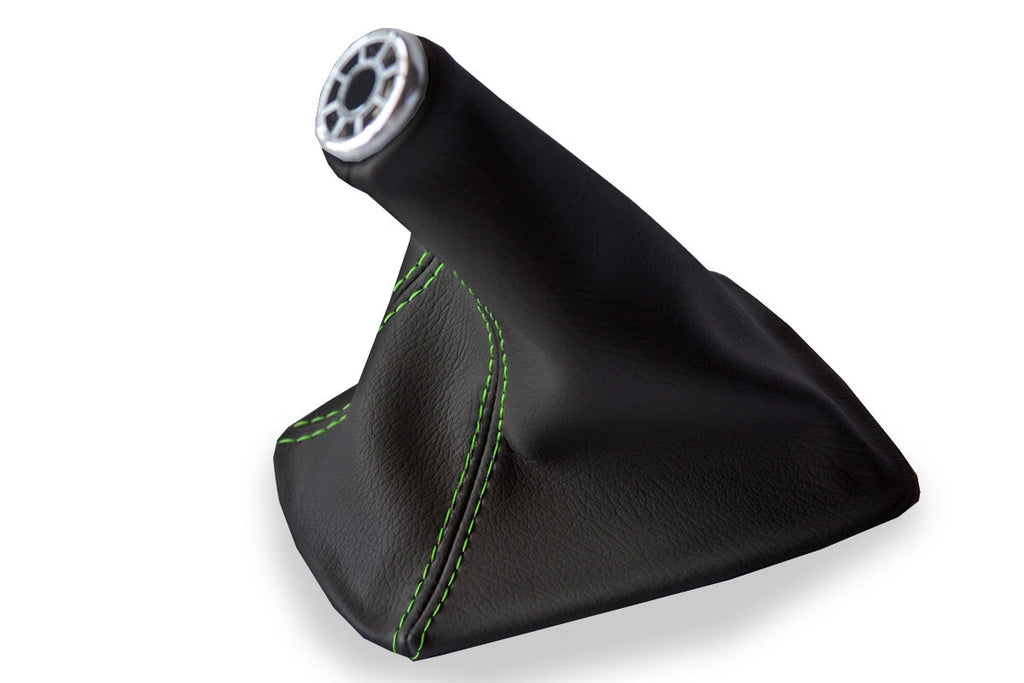 Leather Manual Shift Boot Cover for Toyota Celica (2000–2005) Green Stitch