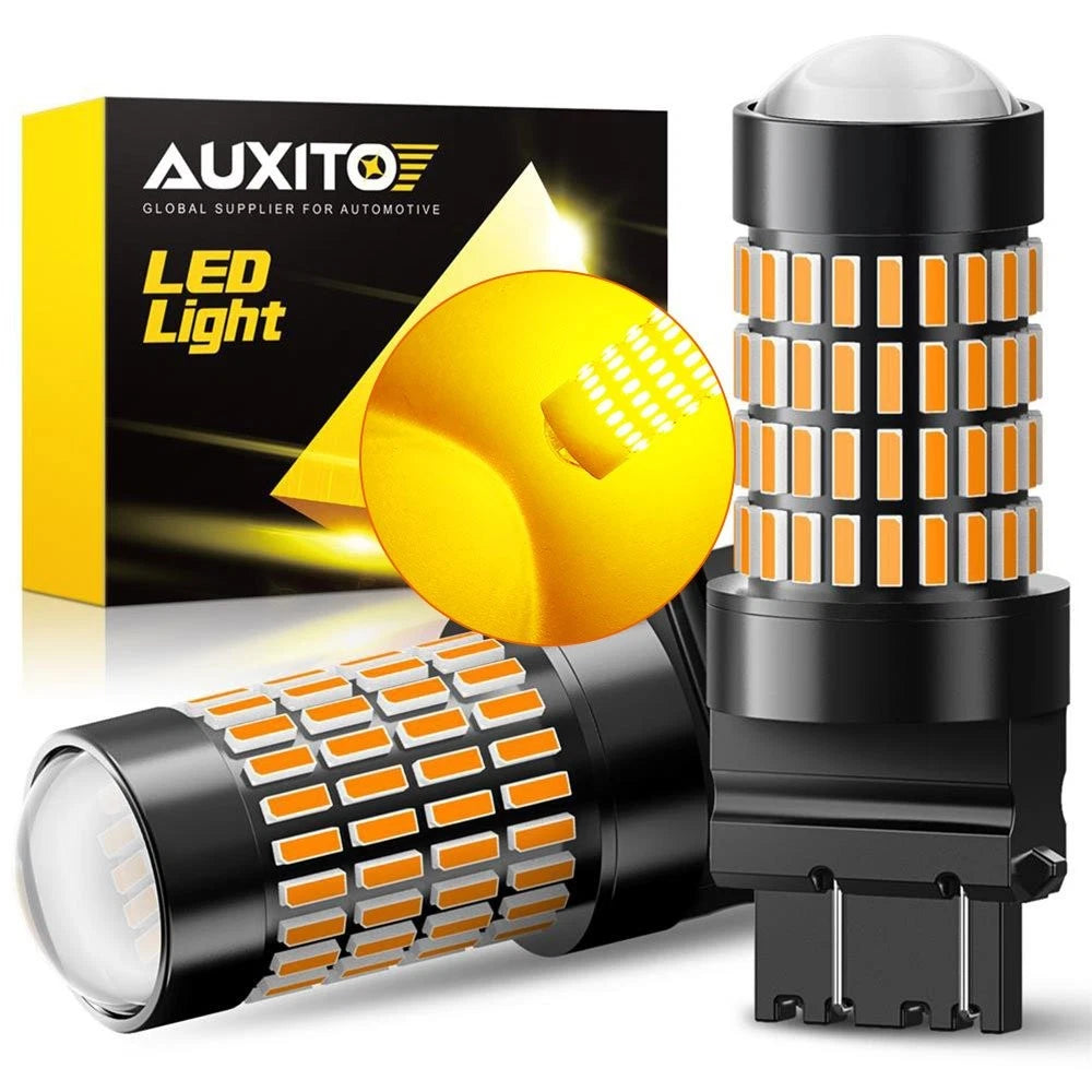 2X 3157 SMD 3156 LED Tail Reverse Brake Turn Signal Bulbs 6000K for