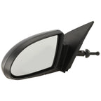 Manual Remote Mirror for Hyundai Accent (2006–2009) Driver Side Textured Black