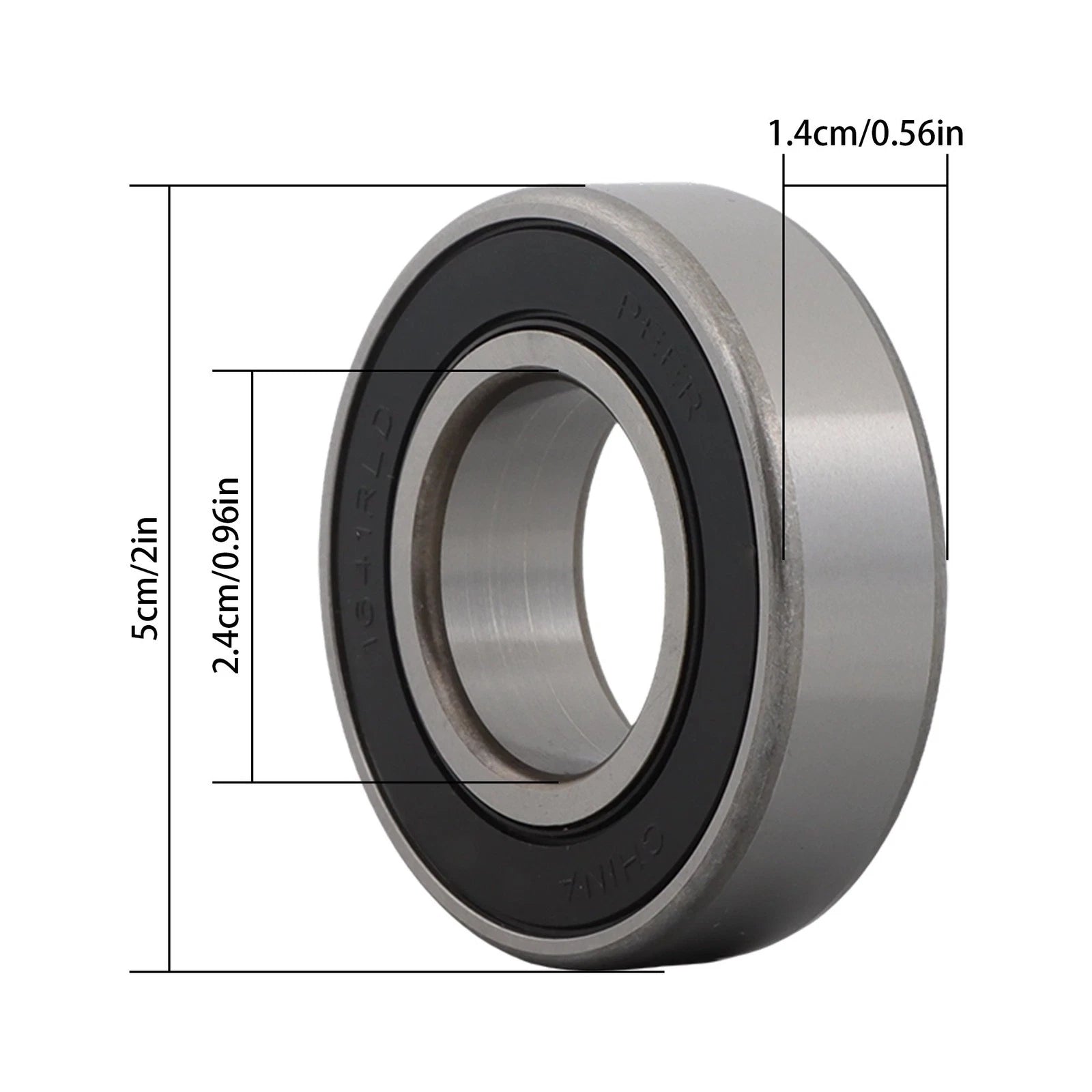 Set of 4 1641-2RS Ball Bearings 1" x 2" x 9/16 Rubber Sealed