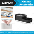 2-in-1 Soap Dispenser Sponge Box for Kitchen Storage