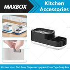 2-in-1 Soap Dispenser Sponge Box for Kitchen Storage