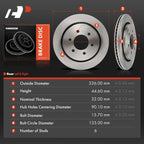 Rear Disc Brake Rotors for Ford F-150 (2015–2017) with Electric Parking Brake