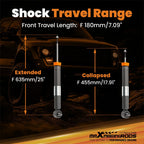 Front Lowering Struts for Ford F-150 (2015–2020) 0-3" 2WD 4WD Carbon Steel