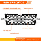 Front Bumper Grille for Chevrolet Silverado 1500 LTD WT Custom Trail Boss (2019–2022)
