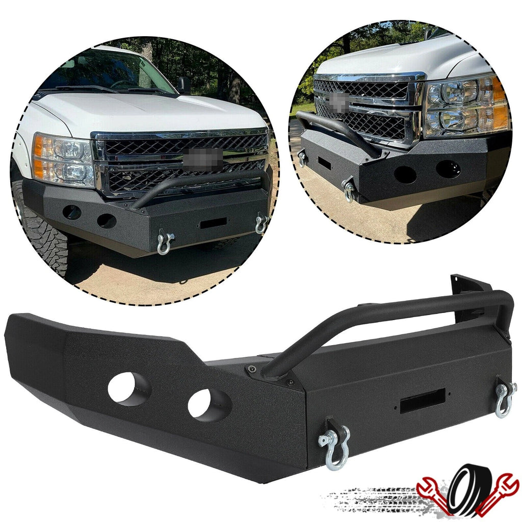 Powder Coated Steel Front Bumper for Chevy Silverado 2500HD 3500HD (2011–2014)