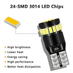 Set of 10 AUXITO 194 LED Light Bulbs for Various Vehicles