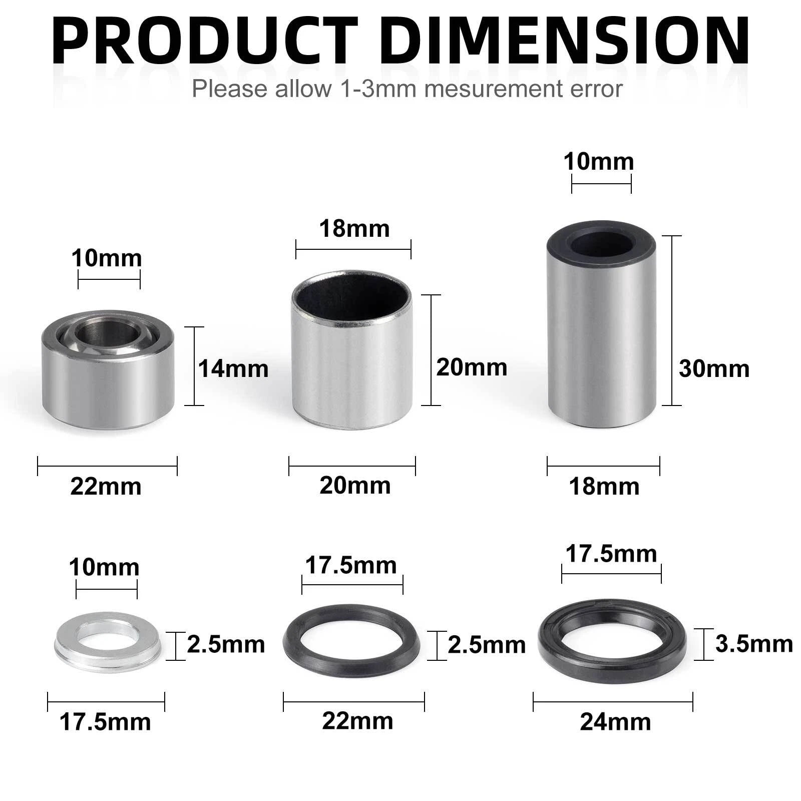 2x Shock Bushing Kit for Honda Sportrax 400 TRX400EX (1999–2004)