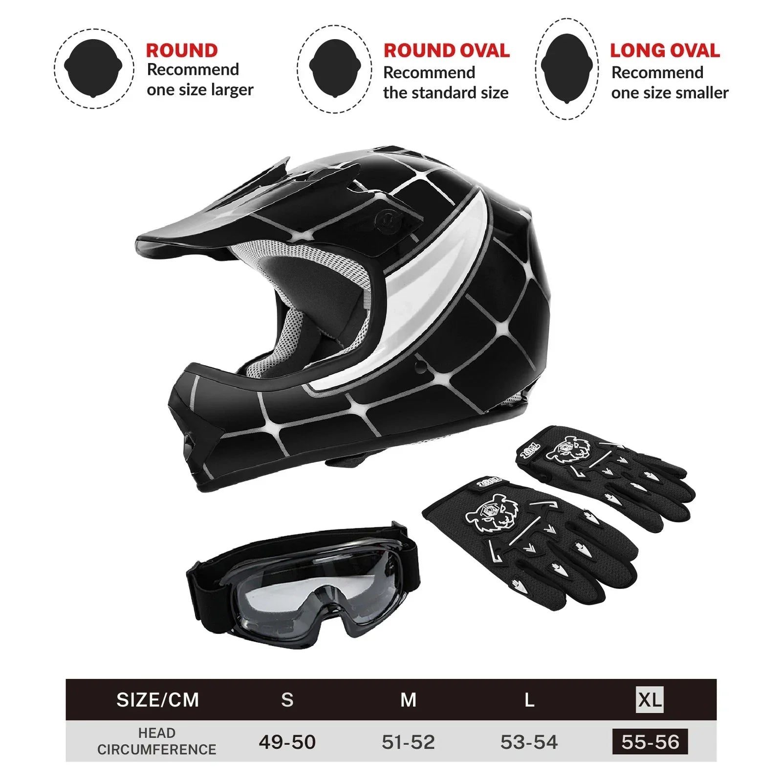 Youth ATV Helmet DOT for Kids Motocross Offroad Dirt Bike