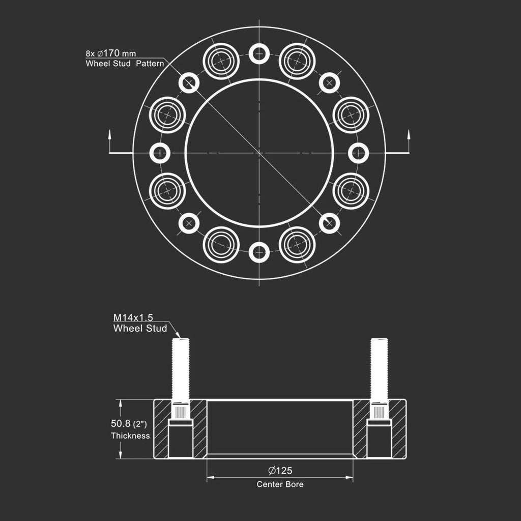 Wheel Spacers Part Name for Ford F-250 Super Duty (2003-2025)