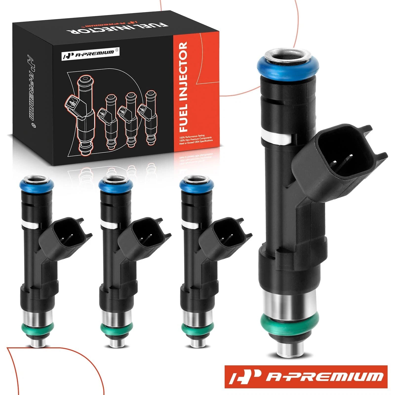 Set of 4 Fuel Injectors for Ford Escape (2009–2020) Fusion (2010–2020) Lincoln MKZ Mazda