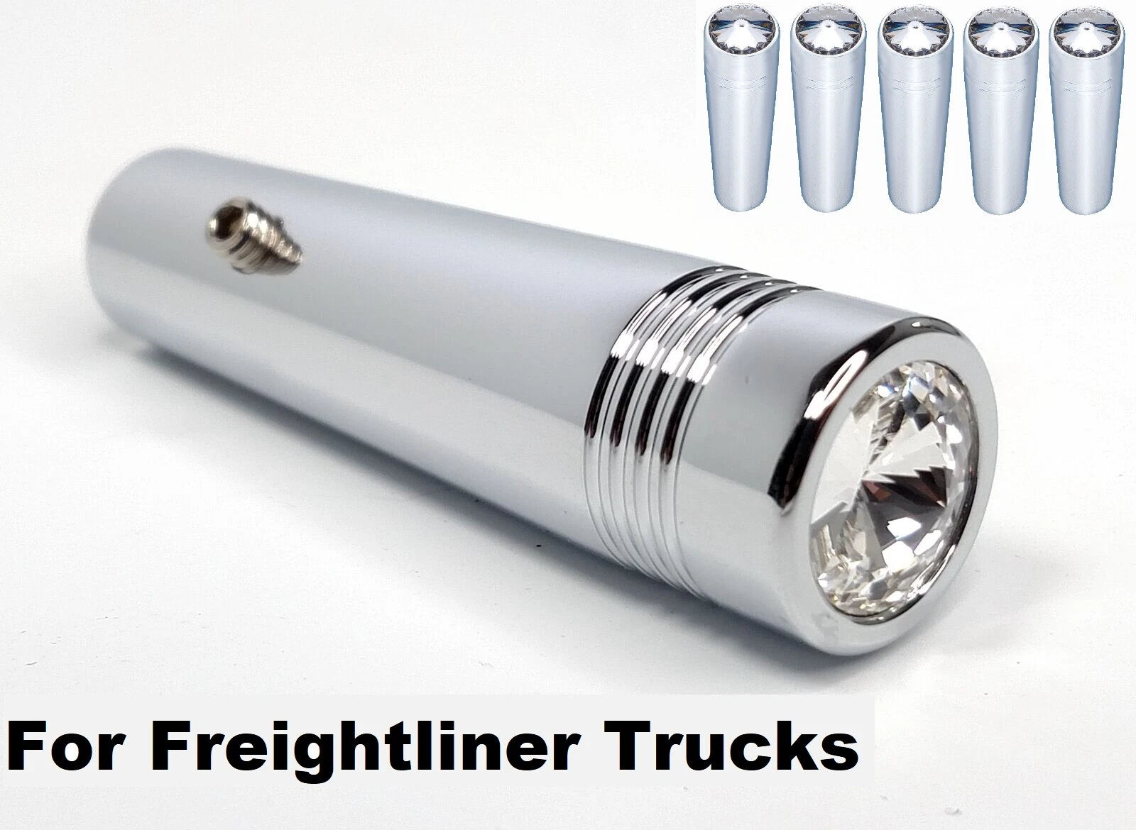 Clear Crystal Chrome Toggle Switch Extension Set for Freightliner (2020–2026)