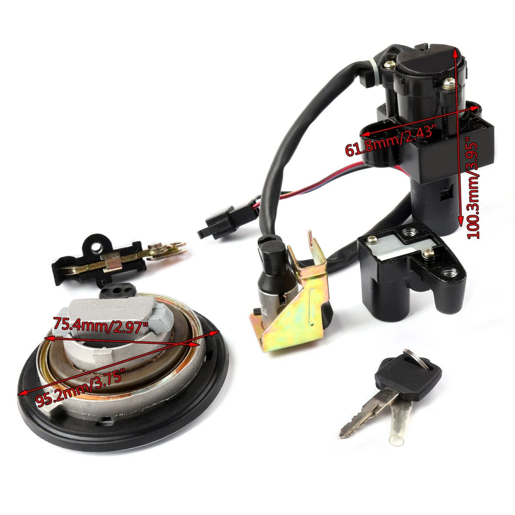 Ignition Switch Lock Fuel Gas Cap Key Set for Honda XRV750 Africa Twin (1993–2000)