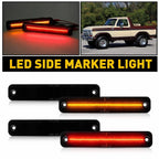 Set of 4 Smoked Amber/Red LED Strip Side Markers for Ford Bronco F-Truck (1973–1979)