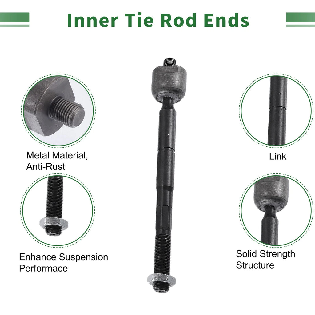 8pcs Front Suspension Kit Tie Rod End Ball Joint for Toyota Sienna (2004–2020)