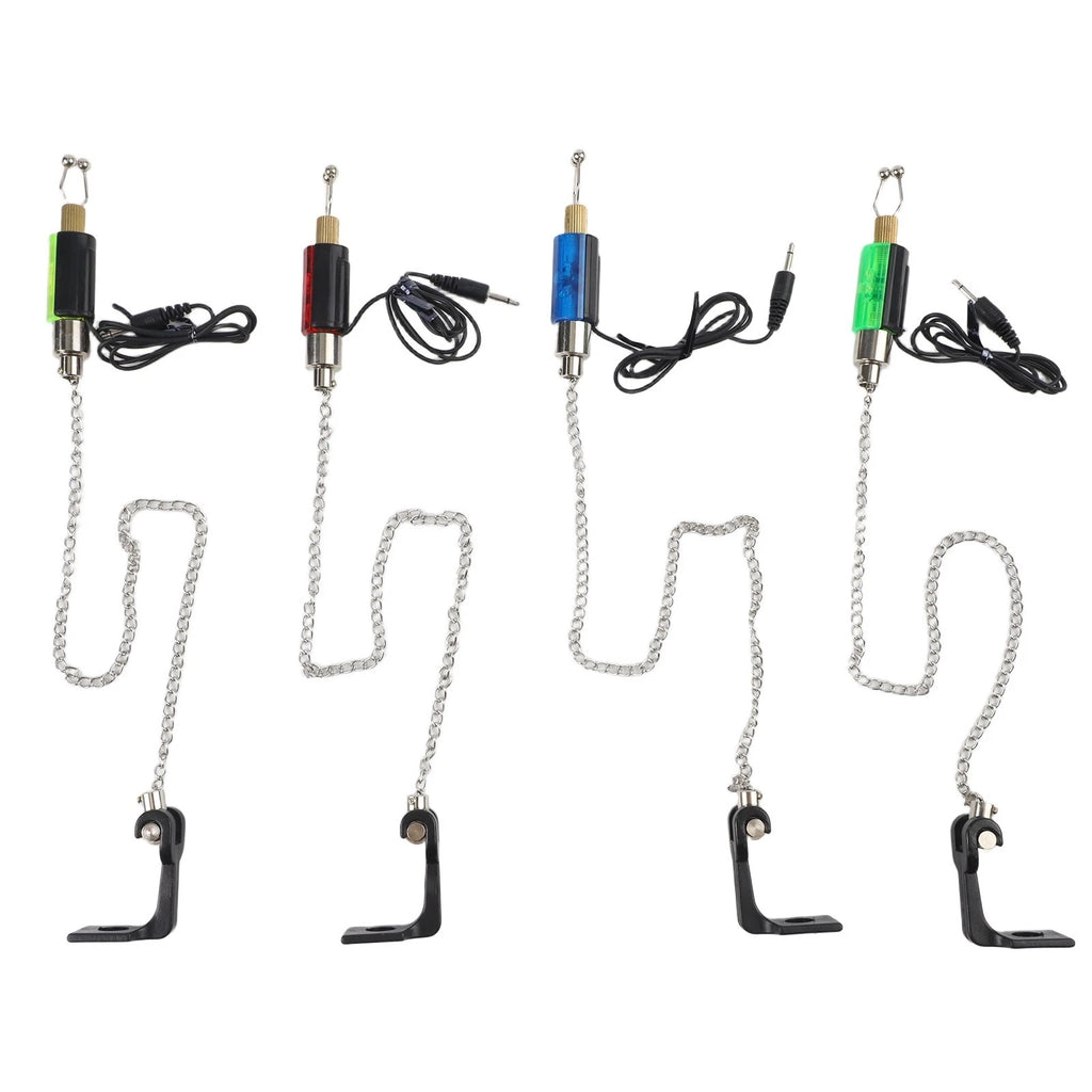Set of 4 LED Bite Alarms for Fishing Rods