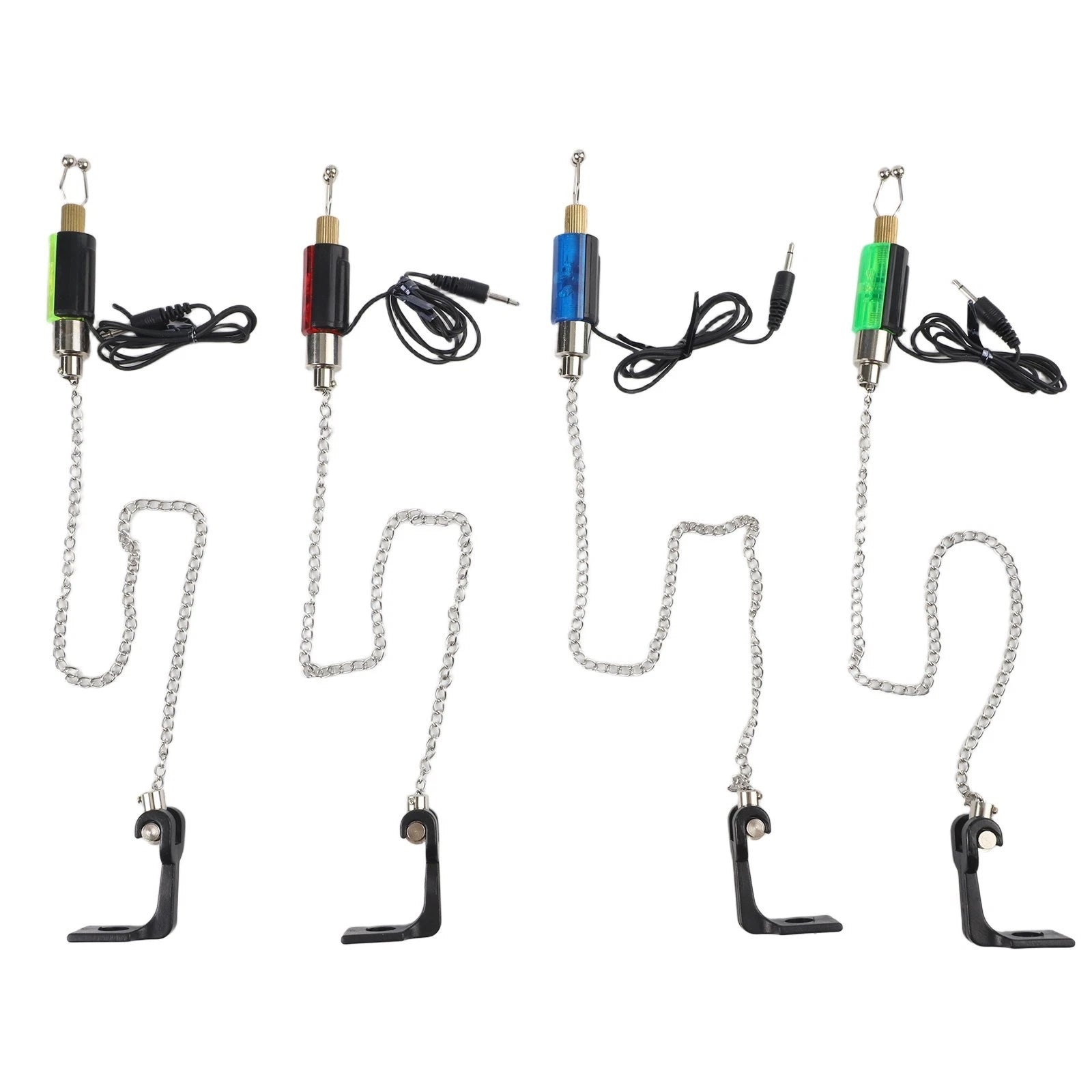 Set of 4 LED Bite Alarms for Fishing Rods