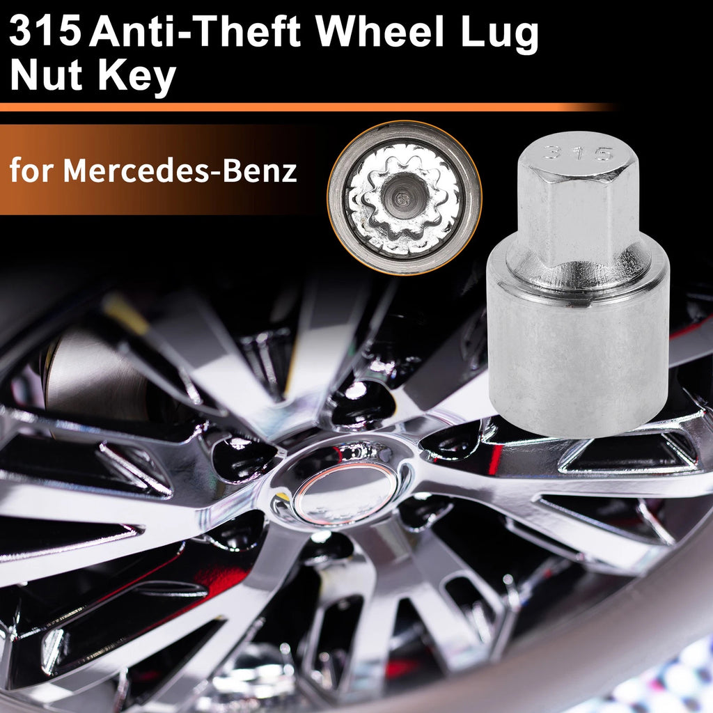 315 Wheel Lock Lug Nut for Mercedes-Benz (Locking Nut Key Socket)