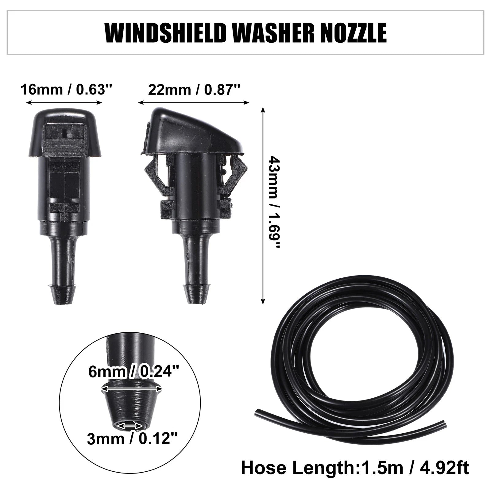 Set of 1 Windshield Washer Nozzle No.86636FG051 for Subaru Outback (2010–2023)