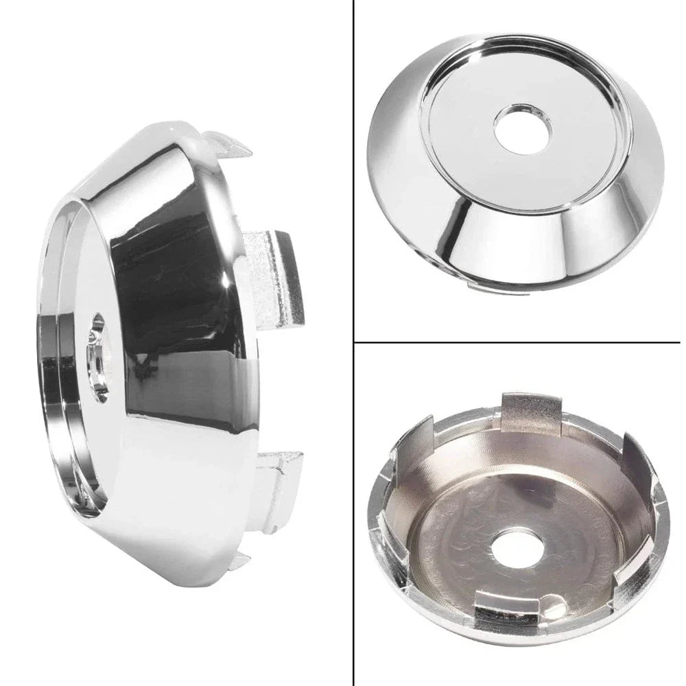 4 x Universal 68mm Chrome Rim Hub Caps for Wheel Center Cap