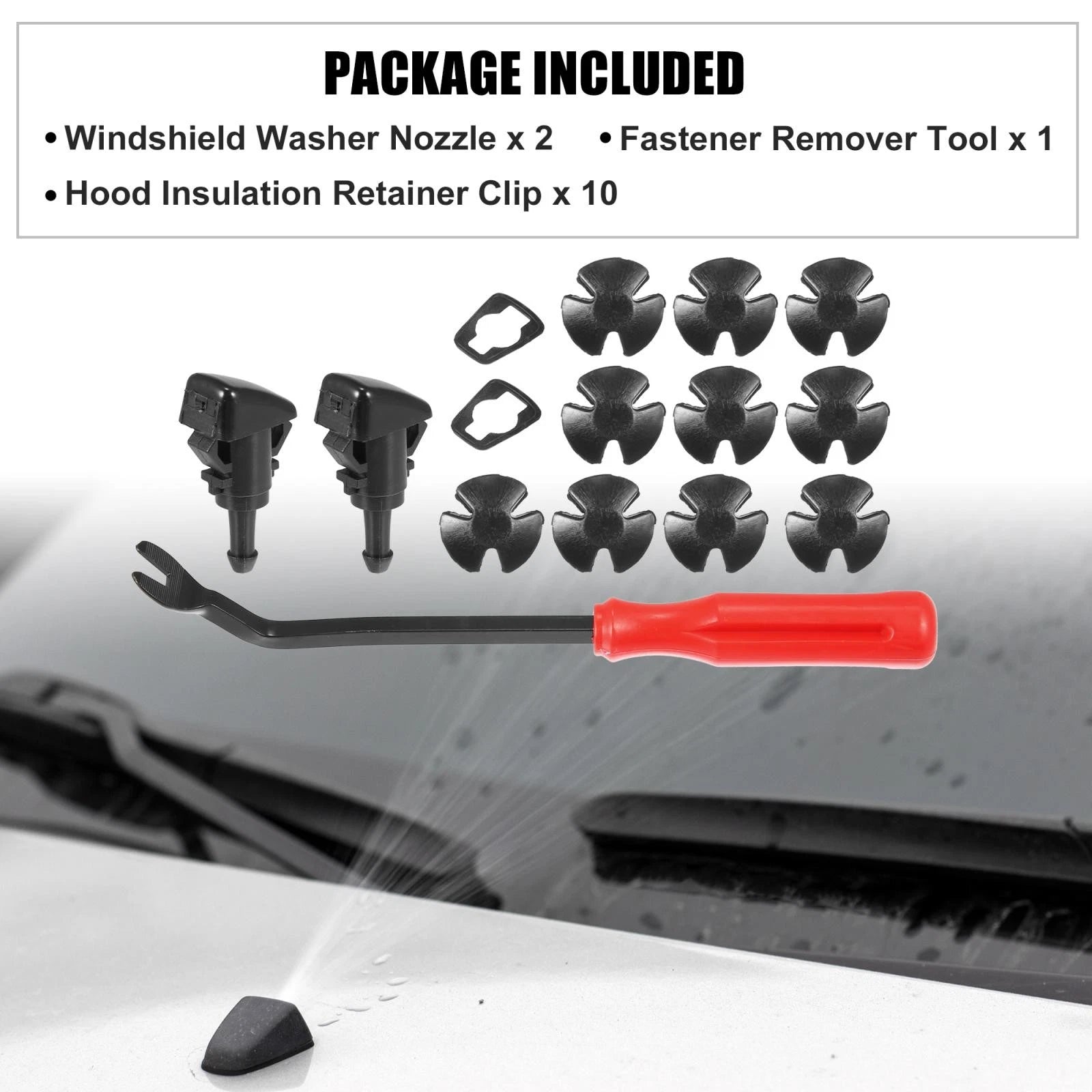 15pcs Windshield Washer Nozzle Kit 5303833AA for Dodge Grand Caravan (2008–2017)