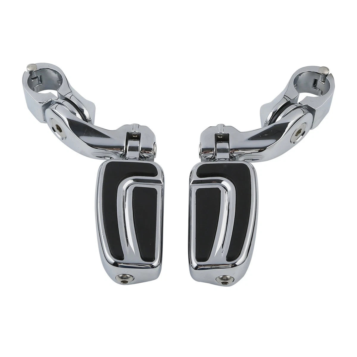 1.25'' Short Angled Highway Engine Guard Footpegs for Harley (Chrome)
