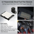 6.7 Powerstroke Diesel Fuel Filter for Ford F-250 F-350 F-450 F-550 (2017–2026)