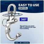 Swivel Eye Snap Shackle Quick Release Bail for Sailing Boat (2-3/4")