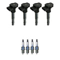 Set of 4 NGK Ignition Coils & Platinum Spark Plugs for Audi A3 A4 A5 Jetta Passat (2006–2016)
