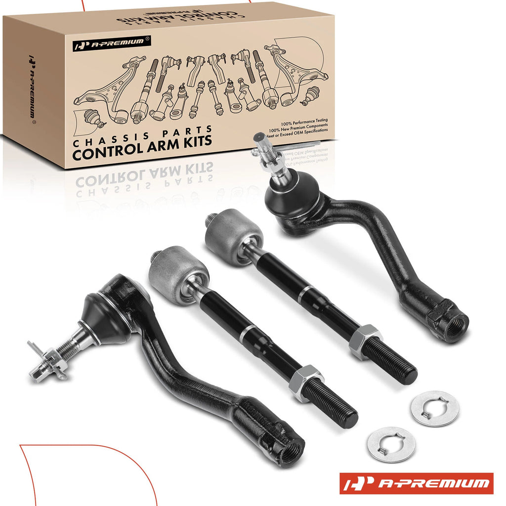 Set of 2 Front Inner & Outer Tie Rod Ends for Kia Optima (2016–2018)