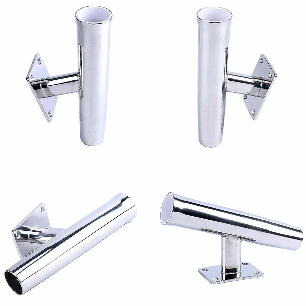 2Pcs Stainless Steel Wall Mounted Fishing Rod Holder for Boat