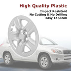 Set of 4 Wheel Hub Caps for Toyota RAV4 (2006–2012) 17" Silver Full Rim