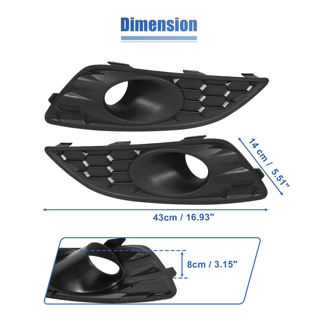 1 Pair Fog Light Grille Cover Trim for Ford Fiesta (2014–2016) D2BZ15266CB