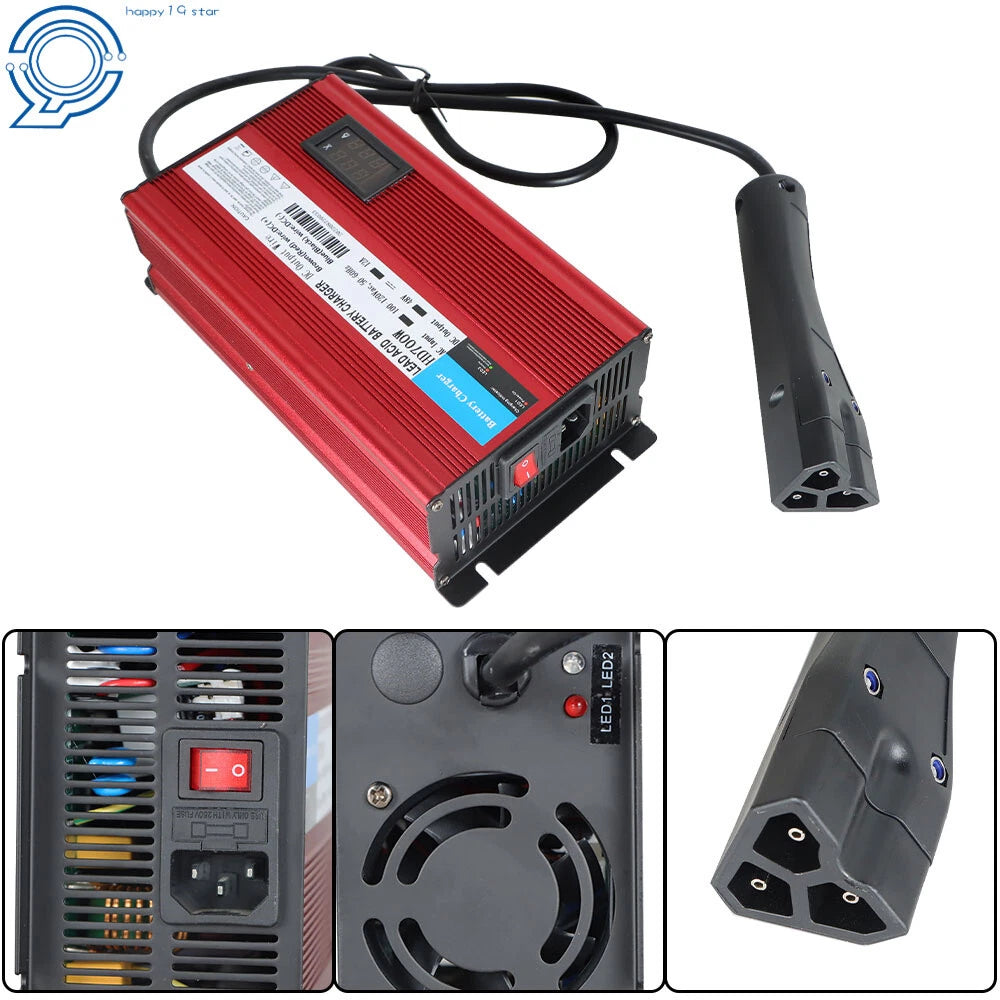 Golf Cart Charger for EZGO RXV & TXT (48V, 12A)