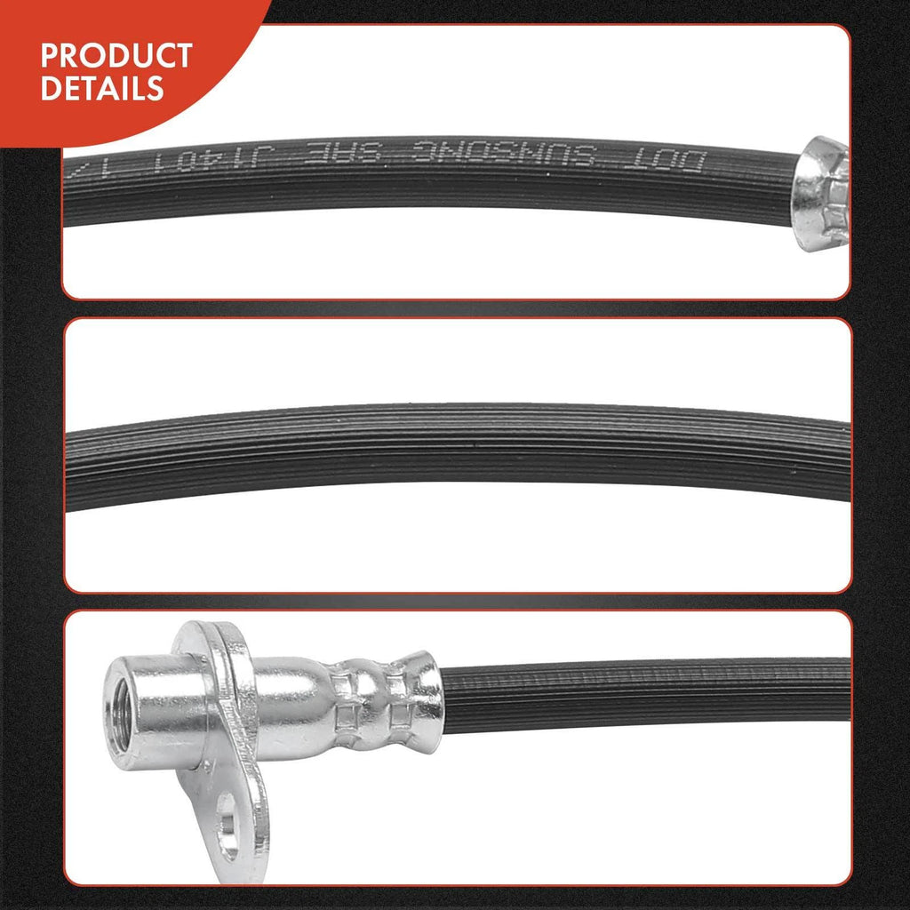 2X Rear Inner Brake Hydraulic Hose for Mitsubishi Outlander (2016)