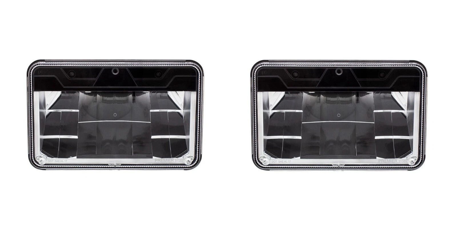 LED Headlight Pair High Beam w Polycarbonate Lens for ULTRALIT 4x6 (1995–2024)