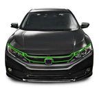 8 Pcs Front Hood Grille Bumper Trim Stickers for Honda Civic (2016-2020)