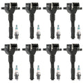 Set of 8 Ignition Coils & Iridium Spark Plugs for BMW S4 E39 E38 E53 V8