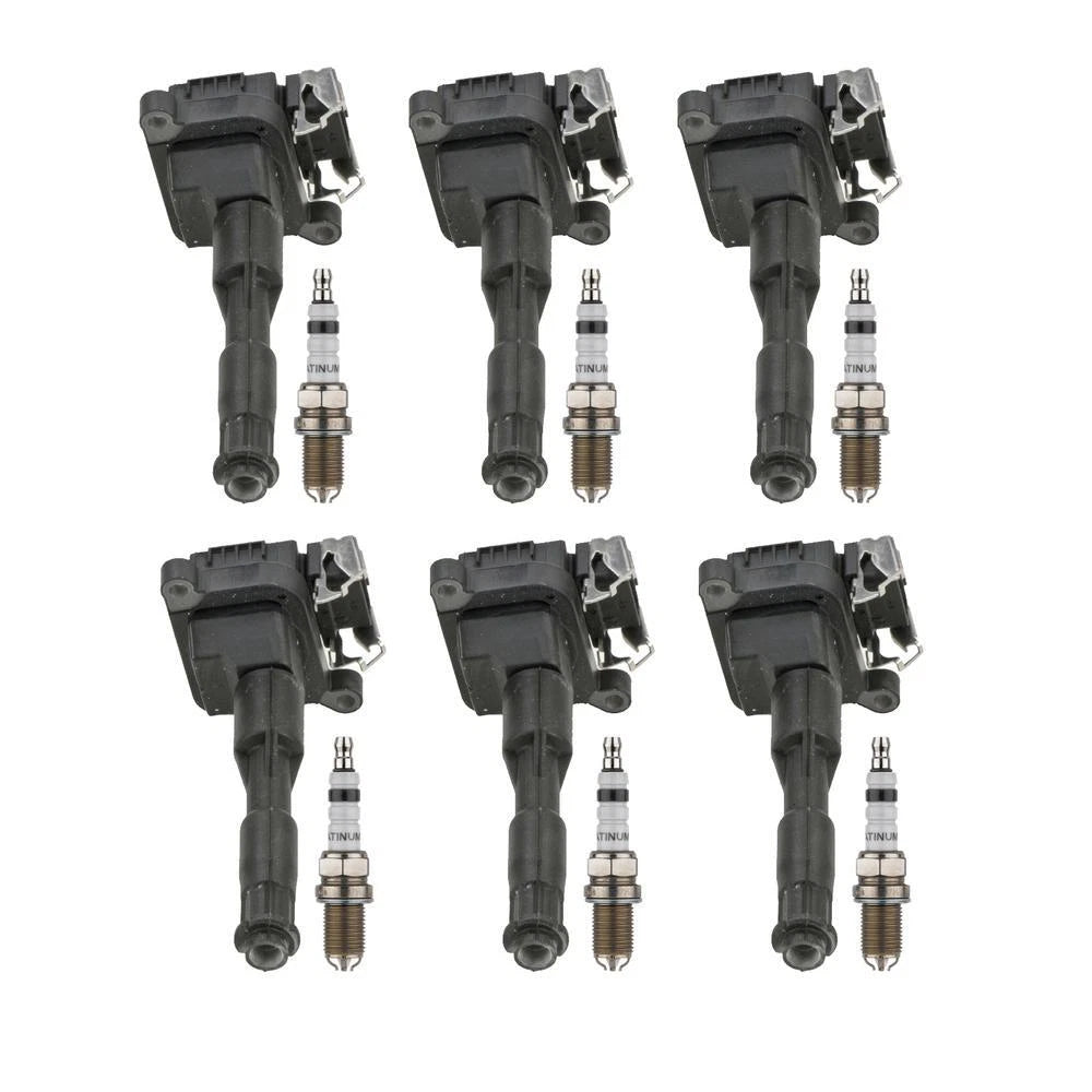 Set of 6 Ignition Coils & 6 Spark Plugs for BMW L6