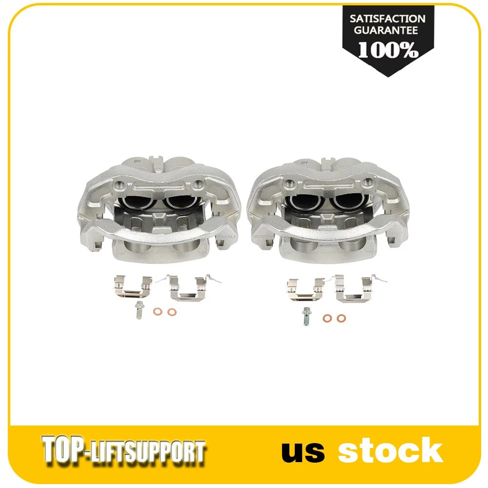 Set of 2 Front Brake Calipers with Bracket for Infiniti M37 (2011–2013)
