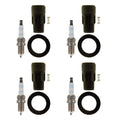 Set of 4 Bosch Nickel Spark Plugs & NGK Ignition Coil Boots for Avenger Sebring (L4)