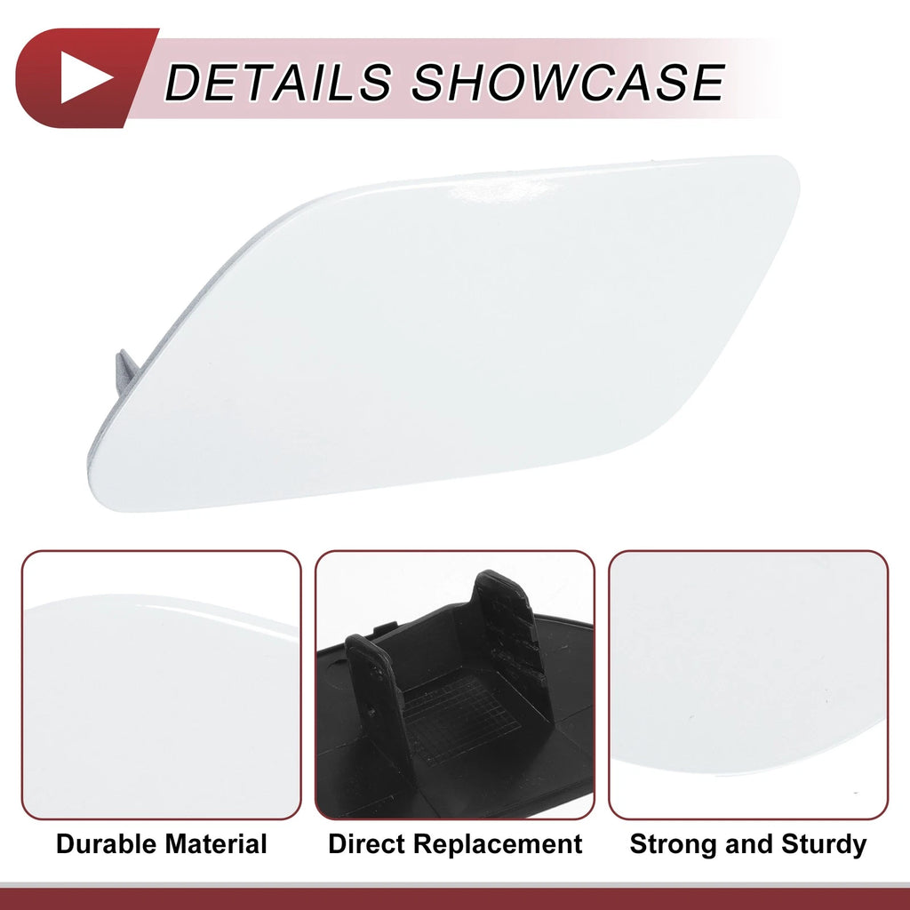 Front Left Washer Nozzle Cover Cap for Audi A6 (C7) (2015–2018) 1 Pcs White