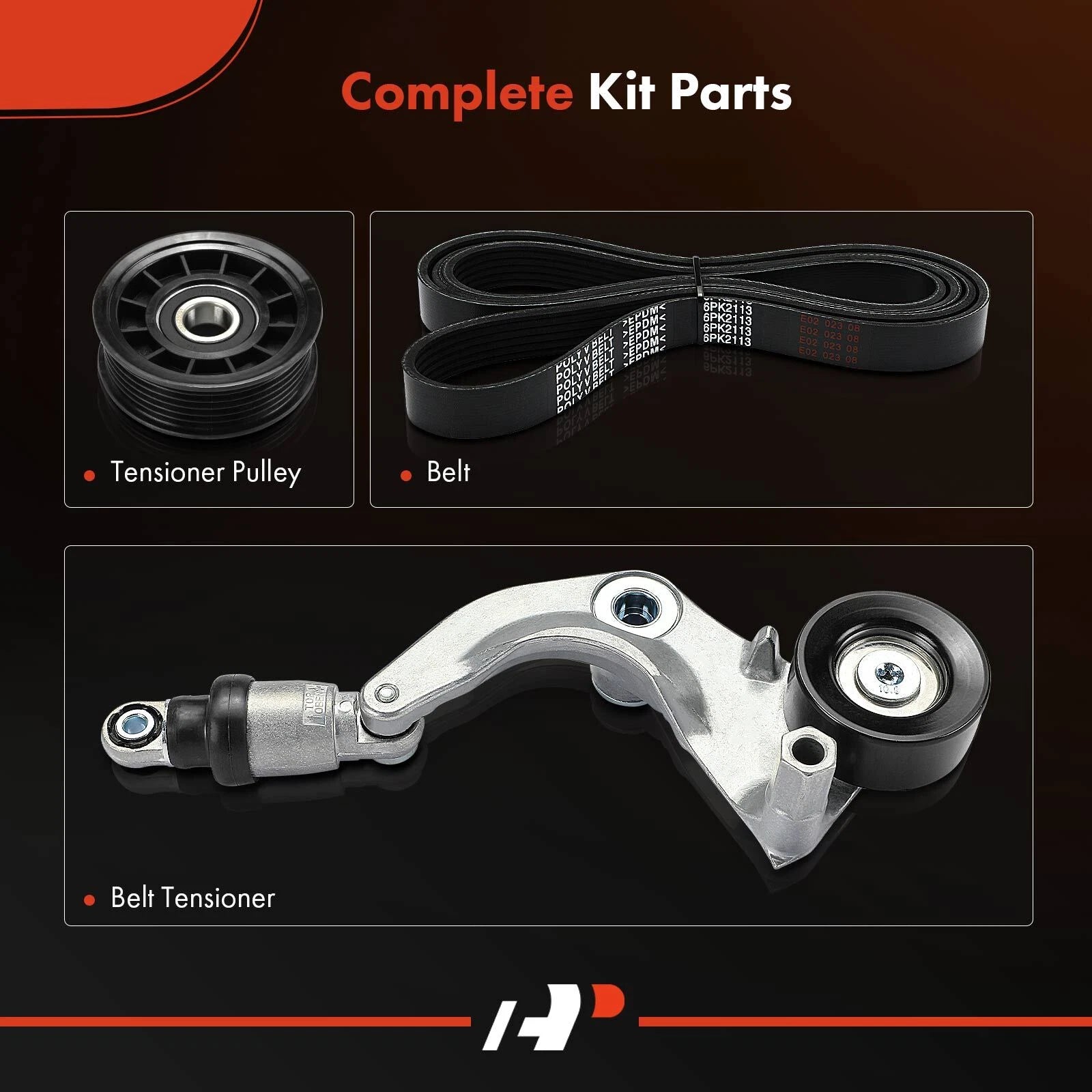 3X Serpentine Belt Drive Component Kit for Honda HR-V (2016–2020)