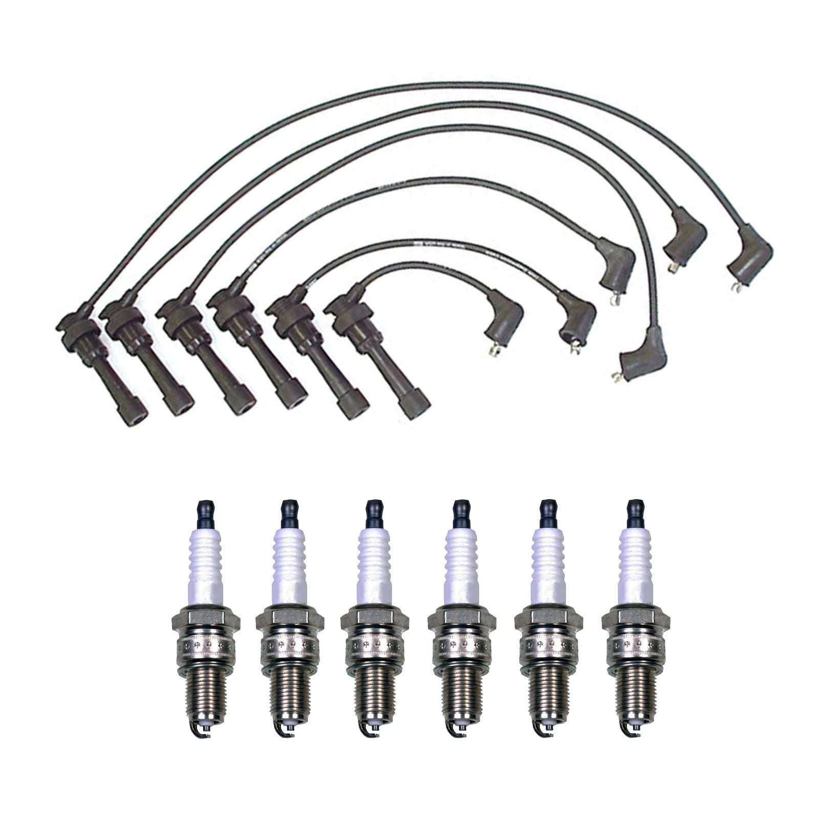 Denso 7mm Wire Set & 6 U-Groove Spark Plugs Kit for Dodge Stealth (1991–1996)