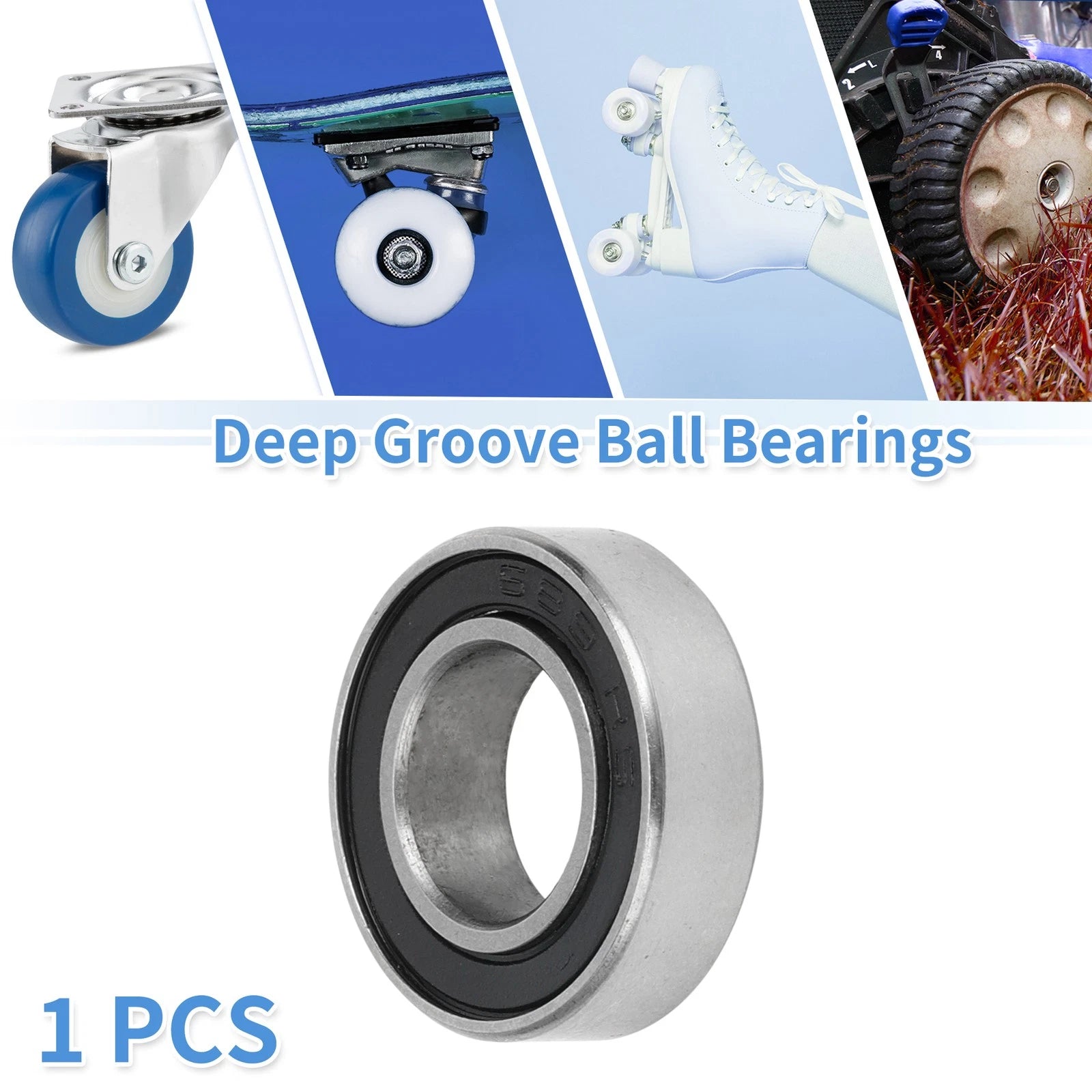 Deep Groove Ball Bearing 9x17x5mm for Scooter Skateboard (1 Pc)