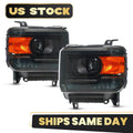 LED DRL Headlights for GMC Sierra 1500 2500HD 3500HD (2014–2018)